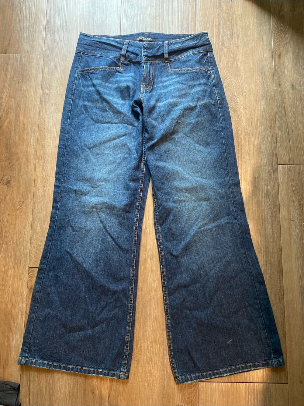 Vtg 90s London Jean Victoria Secret Wide Leg Trouser Denim Jeans Size 6